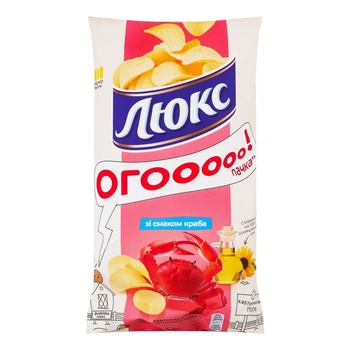 Чипсы картофельные Люкс со вкусом краба, 170г (7622202242144)