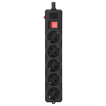 Фильтр питания Gembird Pro (SPG5-G-6B-PRO) 5 розеток, 1.8м, черный