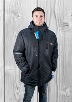 Куртка термо зима Snow великі розміри, Чорний,4XL