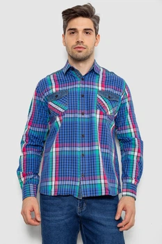 Сорочка чоловіча в клітинку, колір різноколір розмір 6XL 214R0743-1