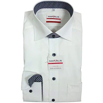 Сорочка чоловіча Marvelis Modern Fit 3746-64-18 біла, Розмір XL