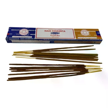 Пыльцовые благовония Satya Nag Champa & Copal, 16 г, два аромата в упаковке 36265