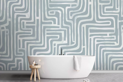 Фотообои флизелиновые Walldeco Лабиринт абстракция w08299 Бежевый 100х100 см