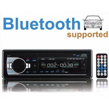 Магнитола SA-520 ISO в авто Bluetooth 1DIN с AUX/USB/SD с пультом 2392