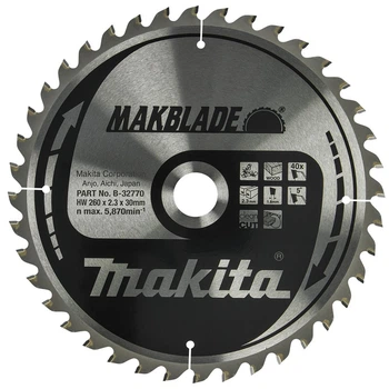 Пиляльний диск MAKITA 260*30мм*40Т по дереву MAKBlade B-32770