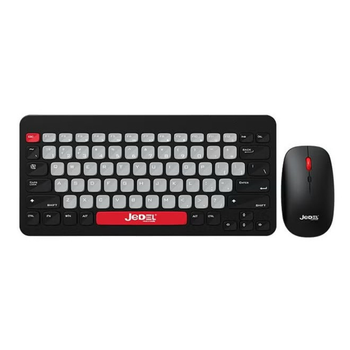 Клавиатура беспроводная + 4D мышка Jedel WS681В Mini 2.4GHz, Bluetooth 79 кл. Черно-серый