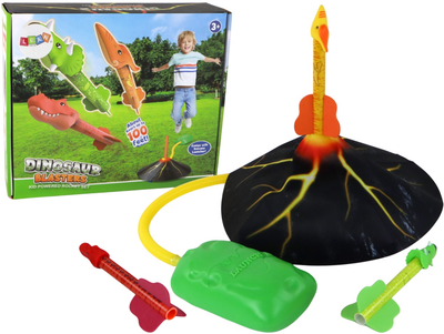 Zestaw zabawek dla dzieci Lean Toys Wyrzutnia rakiet dinozaurów "Wulkan" (5905884452592)