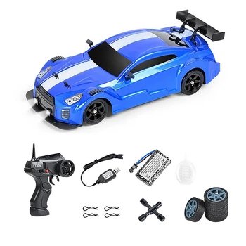 Машинка для дрифта на радиоуправлении 1:16 Nissan GTR 4WD синий
