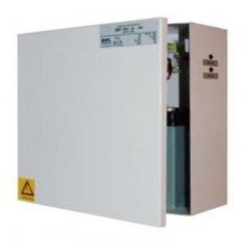 Zasilacz buforowy Delta w szafce nasciennej 24V/1A Ibat=0.2A miejsce na Aku 2x12V/7Ah (ZBF-24V-1.2A-7Ah)