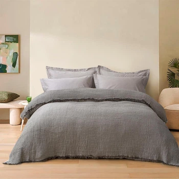Покрывало Lotus Home Larna muslin anthracite 160*200 (svt-2000022344265)