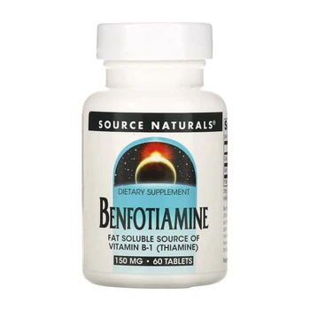 Source Naturals, Бенфотиамин, 150 мг, 60 таблеток