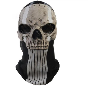 Маска балаклава привид череп Ghost Call of Duty PRO one size чорна (46-004)