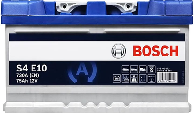 Автомобильный аккумулятор Bosch S4 E10 6CT-75Ah АзЕ (0092S4E100)