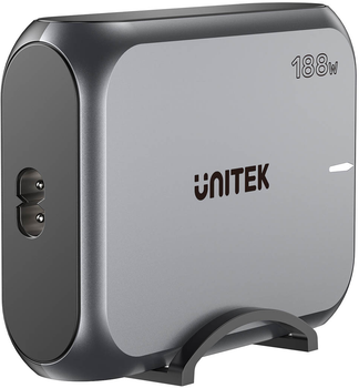 Настільний зарядний пристрій Unitek GaN 188W 2xUSB-A 3xUSB-C Space Grey (P1234AGY01-EU)