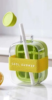 Бутылка для льда Ice Cube Bottle 2 в 1, с функцией формования льда и емкостью для воды 500 мл