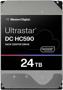 Dysk twardy Western Digital Ultrastar HC590 24TB 7200rpm 512MB 3.5" SATAIII (WUH722016CLE6L4)