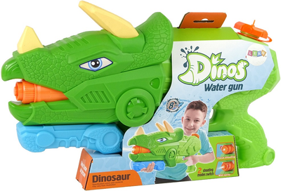 Pistolet na wodę LEAN Toys Dinosaur Triceratops 1330 ml Zielony 13120 (5905323213227)