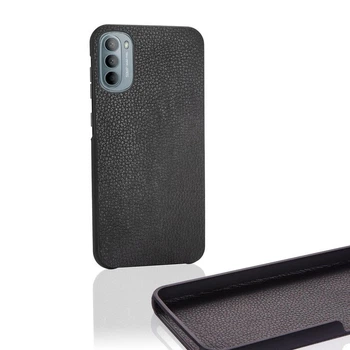 Чохол Бампер Motorola G31 з накладкою Еко-шкіри Чорний