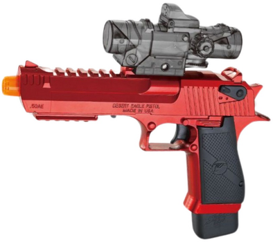 Pistolet elektryczny LEAN Toys na kulki hydrożelowe i strzałki piankowe Czerwony 24275 (5905991054214)