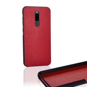 Чехол Бампер Meizu M8 Note с накладкой Эко-кожа Красный
