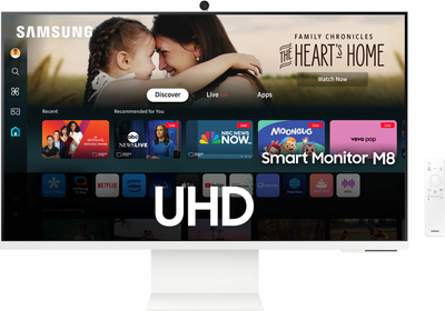Монитор 32" Samsung Smart Monitor S32DM801UI Warm White (LS32DM801UIXUA) (0VDGHNBY300063) - Уценка