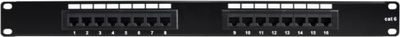 Patch panel IPS Cat6 RJ45 MRC19-PP-16-K-cat6 (5902135148983)