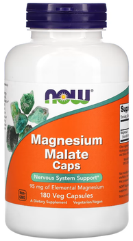 Магній Малат NOW Foods Magnesium Malate Caps 180 вег капс