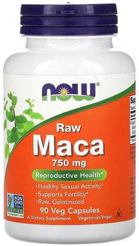 Мака перуанская необработанная NOW Foods Maca 750 мг 90 вег капс