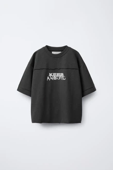Подростковая футболка для мальчика Zara 7878/634 152 см Антрацит