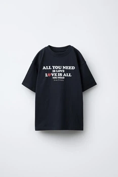 Подростковая футболка для мальчика Zara 5048/640 140 см Черный