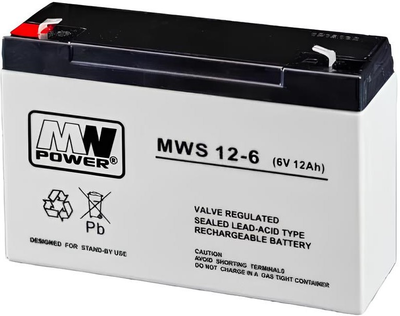 Akumulator MW Power VRLA AGM 6V, 12 Ah (5902135137642)