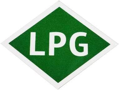Магнитный знак на авто Газ LPG (15см)
