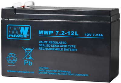 Akumulator MW Power VRLA AGM MWP 7.2-12L 12V 7.2Ah (5902135121146)