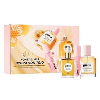 Подарочный набор Gisou Honey Gloss Hydration Trio (масло для волос 20 мл, масло для губ 8 мл, парфюм 50 мл)