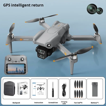 Квадрокоптер дрон L300 Ultra MAX 4K Drone GPS дрон с пультом с экраном 5.9" и кейсом в комплекте