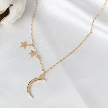 Подвеска Moon & Star висячие и звездочки звезда кулон с луной золотистая