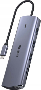 USB-hub Unitek 9-in-1 USB-C Hub with Dual Display, Dual Card Reader and 100W PD (D1113A)