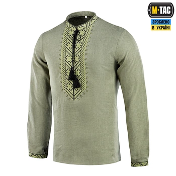 Вишиванка льон олива M-Tac (2XL) 100% 80031001-2XL