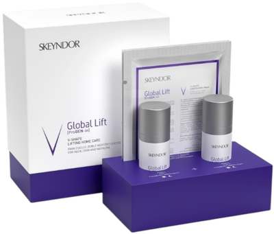 Zestaw Skeyndor Global Lift V-Shape Lifting Home Care Set serum 30 ml + krem 30 ml + 2 x maski konturowe (8435618902330)