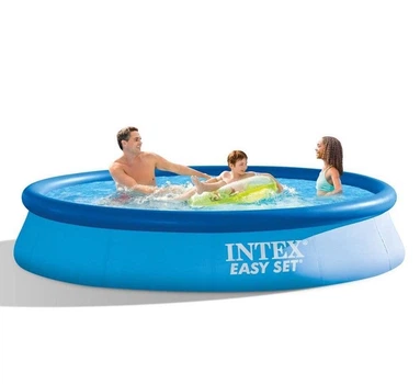 Надувной бассейн Intex 28130 круглый из ПВХ 366х76 см на 5621 л Синий (127-9-28130)
