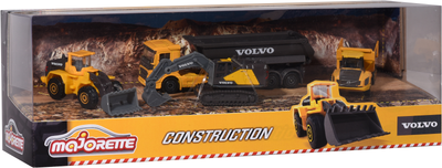 Набір машинок Majorette Volvo Будівельна техніка 4 шт (3467452063224) (955555910683208) - Уцінка