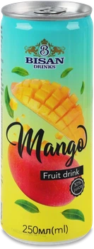 Упаковка напою безалкогольного соковмісного Bisan Mango 6 шт х 250 мл (4820186123869)