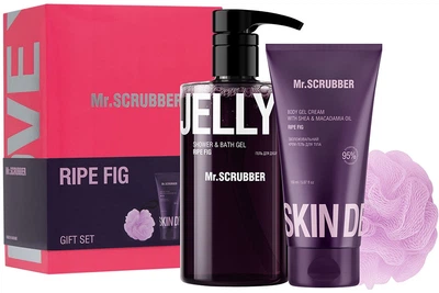 Подарочный набор Mr.Scrubber Ripe Fig Гель для душа 500 мл + Увлажняющий крем-гель 150 мл + Мочалка (4820200417578)