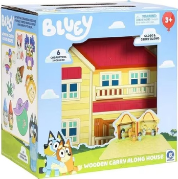 Zestaw zabawek Giochi Preziosi Bluey: Wooden Carry Along House 15 elementów BLYA1000 (8056379194828)