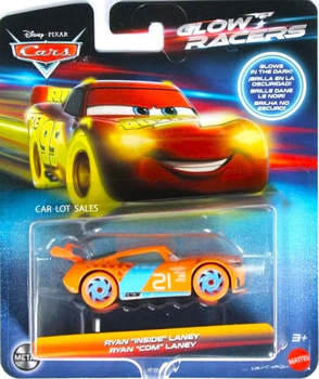 Samochód Mattel Disney Cars Glow Racers Ryan Inside Laney Żółty HPG76 (194735160679)