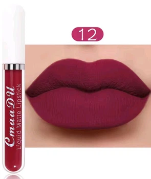 Губна помада CmaaDU No12 Liquid Matte Lipstick водостійка матова