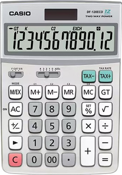 Kalkulator biurkowy Casio 12 cyfr Grey (DF-120ECO-W-EP)