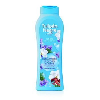 Парфюмированный гель для душа "Бергамот и кедр" - Tulipan Negro Floral Collection Bath And Shower Gel 650ml (1292816-2106400876-2)