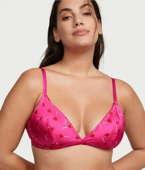 Бюстгалтер рожевий з льодяниками Tease Wireless triangle bralette (М=80B) Victoria's Secret
