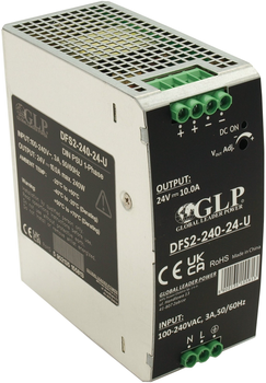 Zasilacz na szynę DIN GLP IP20, 240W, 24V, 10A (DFS2-240-24-U) (5902135155813)